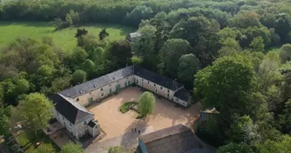 Vue aérienne de la ferme