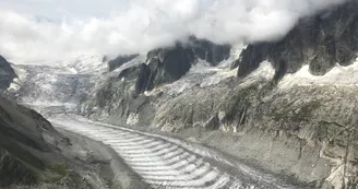 Vue sur le glacier la Mer de glace