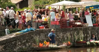 Le Vanneau-Irleau et son marché sur l'eau