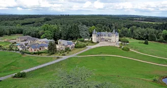 Château de Bort à Saint Priest Taurion en Haute-Vienne (Nouvelle Aquitaine)- vue aérienne_57