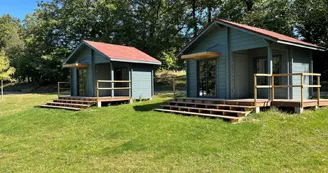 Hameau de chalets au camping de la lande 