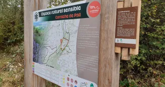 Informations jalonnant le parcours sur la corniche