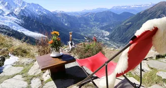 terrasse refuge du plan de l'aiguille