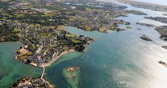 Vue aérienne de la Ria d'Etel à Belz