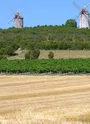 La colline des Sept Moulins, à leurs pieds, une table de lecture