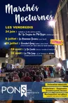 Affiche du marché nocturne de Pons - 2022