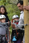 Parcours dans les arbres avec Joncas Aventure