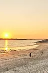 Coucher de soleil sur la plage de Saint-Colomban à Carnac