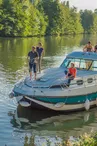 Bateau habitable d'Anjou Navigation sur la rivière Sarthe