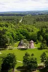 vue de drone Maison forêt